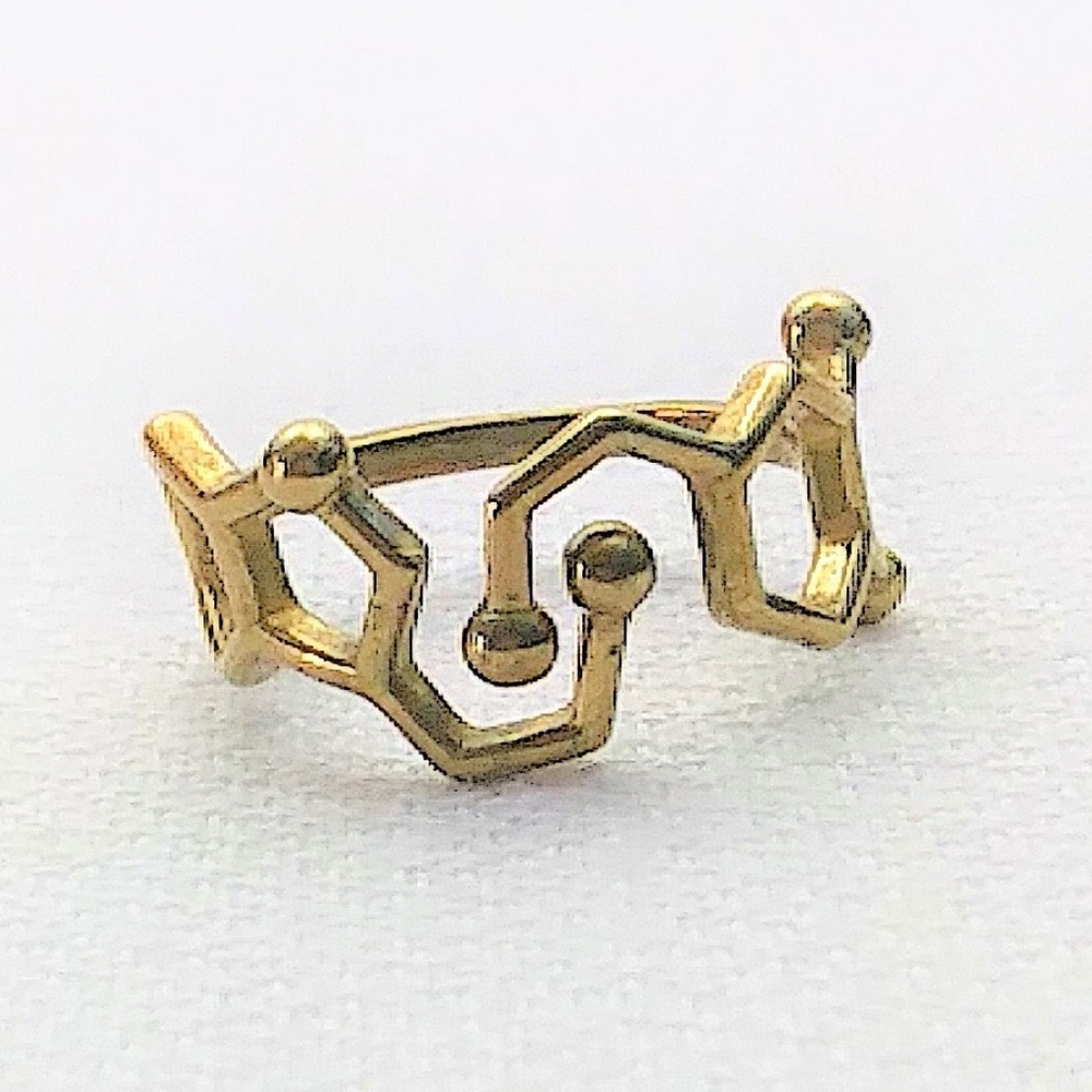 Brass Serotonin Ring